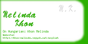 melinda khon business card